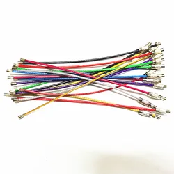 10/20/50pcs EDC Keychain Tag Rope Wire Cable Loop Screw Lock Gadget Ring Key Keyring Circle Camp Rope Fittings