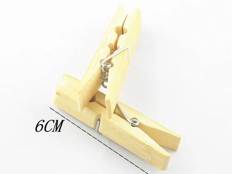 20pcs/pack Mini bamboo Wooden Clothes Photo Paper Peg Clothespin Laundry Hangers Craft Clips