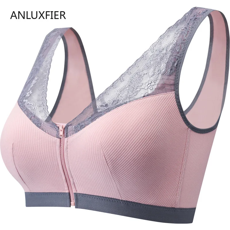 H9725 Artificial Boobs Special Bra Without Steel Ring After Breast Cancer Surgery Front Zipper Breathable Comfortable Lingerie