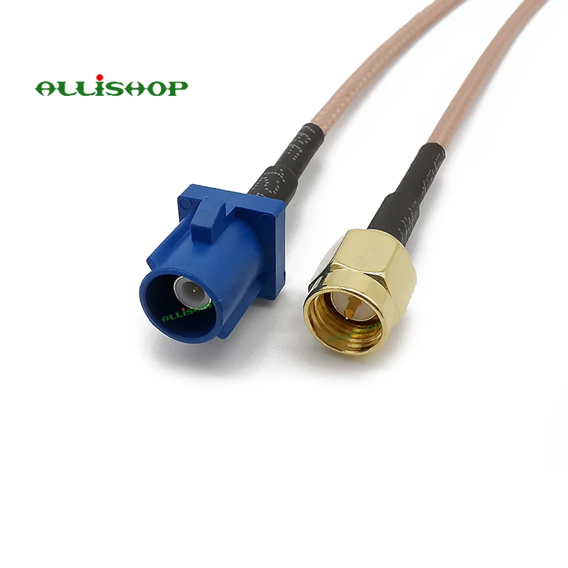 15CM/20CM/30CM/1M Fakra C Plug Adapter to SMA Male GPS Antenna Fakra Extension RG316 Cable for VW for Seat for Benz for Ford