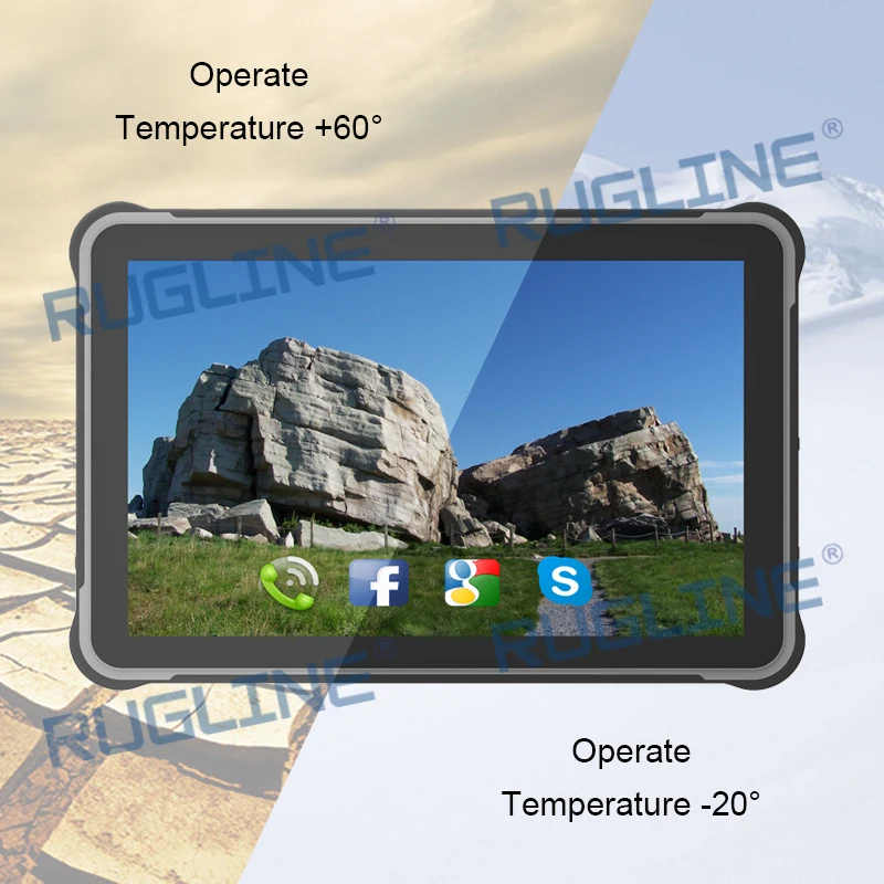 

Промышленный прочный планшет RUGLINE Android 11,0, 10,1 дюйма, со сканером штрих-кода 4G, UHF-считывателем