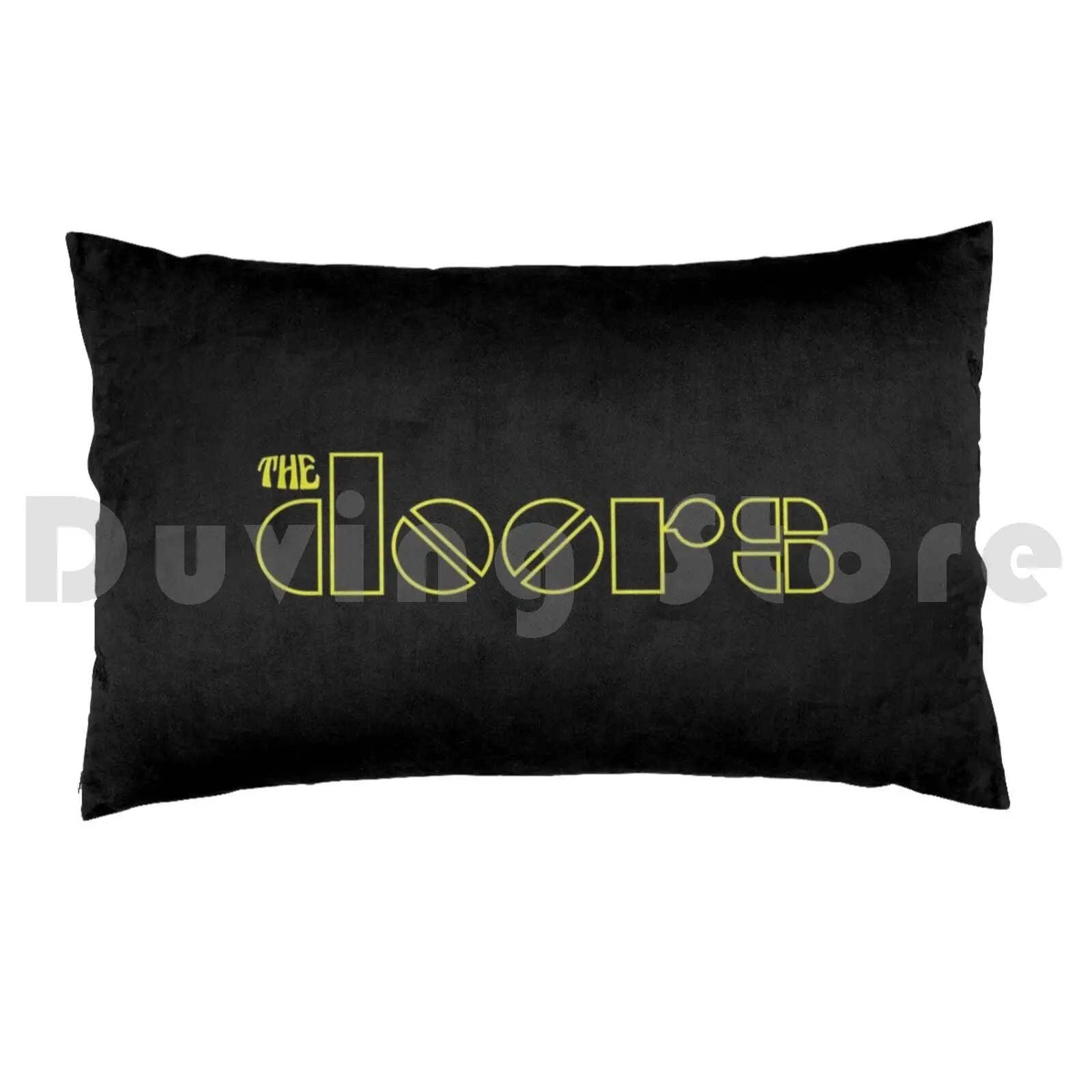 Unofficial Fan-Made Doors Logo Classic-Yellow Pillow Case Printed 50x75 Doors Jim Morrison Jim Morrison