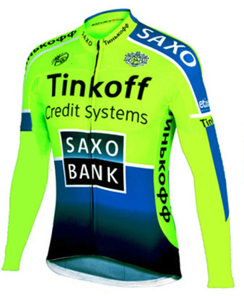 2021 New Tinkoff Cycling Jersey Long Sleeve Ropa Ciclismo Team Autumn Bike Clothing Bicycle Shirt Maillot MTB Clothes Jacke