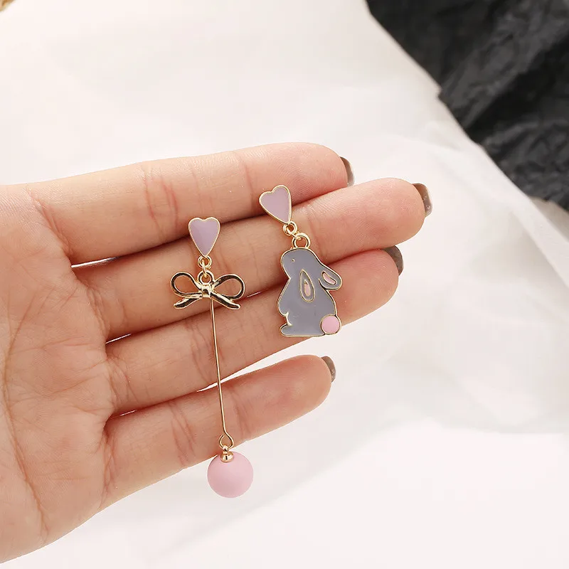 Chinese Style Folding Fan Crane Carp Lotus Asymmetrical Long Tassel Dangle National Style Earrings for Women Jewelry Gift