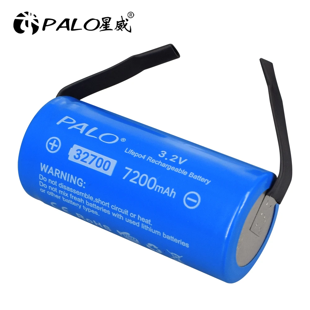 PALO Neue 32700 LiFePO4-Batterie 7200mAh 3,2V 32700 35A Dauerentladung Maximal 55A Hochleistungs-LiFePO4-Batterie + Nickelbleche – Detail 6