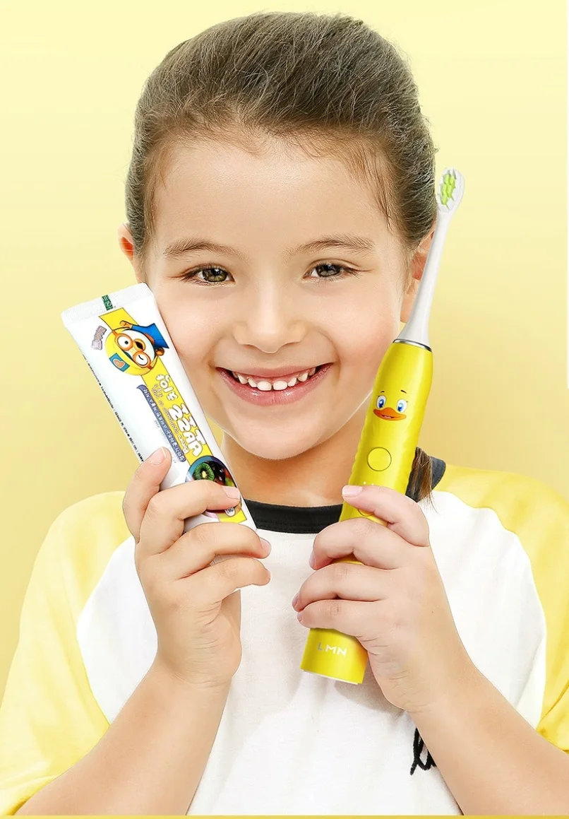 Lmn sonic escova de dentes elétrica para crianças ultra sonic automático atualizado usb recarregável à prova dn1 água escova de dentes (n1)