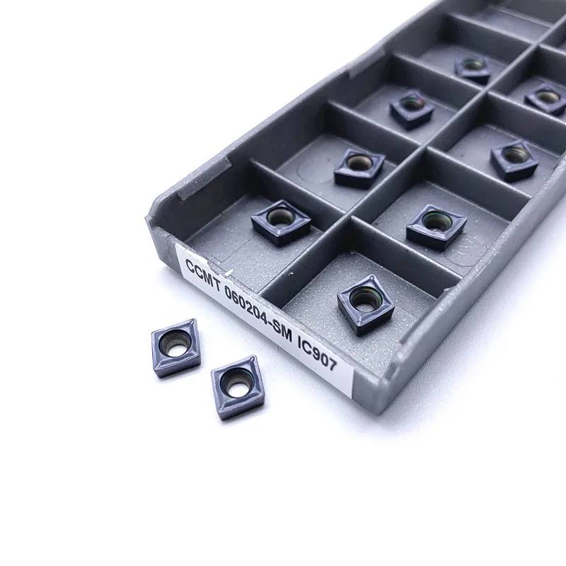 10 pz CCMT060204 SM SM IC907 IC908 utensili per tornitura interna inserto in metallo duro utensile da taglio per tornio CCMT 060204 060208