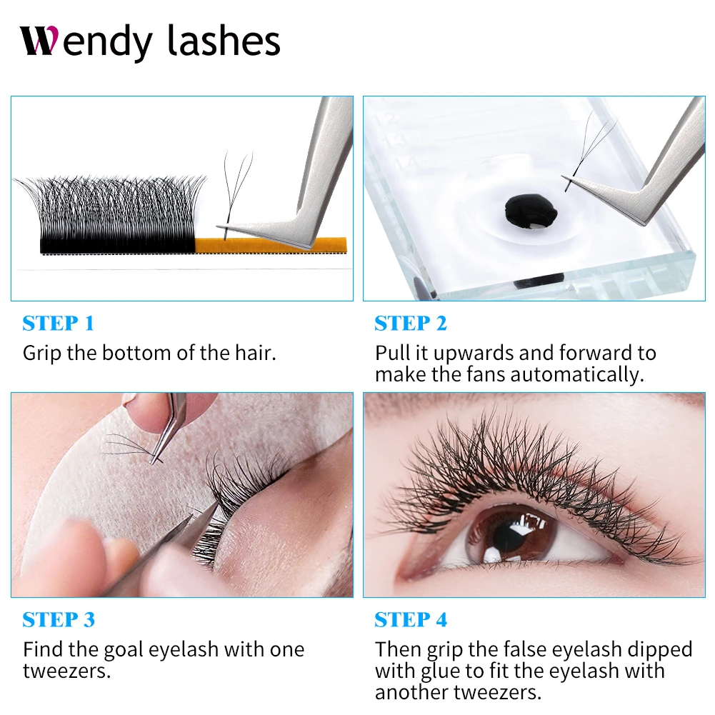 W Shape Eyelash Extensions 3D/4D/5D/6D Premade Volume Fan W Style Lashes Comfortable New Faux Mink Volume Lashes Natural Eyelash