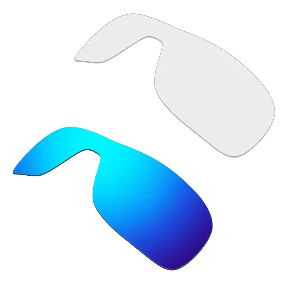 

HKUCO For Turbine Rotor Sunglasses Replacement Polarized Lenses 2 Pairs - Blue & Transparent