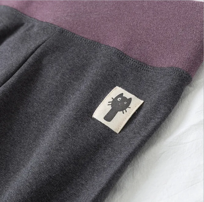 Cashmere Leggings Women High Waist Warm Autumn Winter High Waist Cat Patchwork Thick Stretchy Mujer Legging Slim ouc656