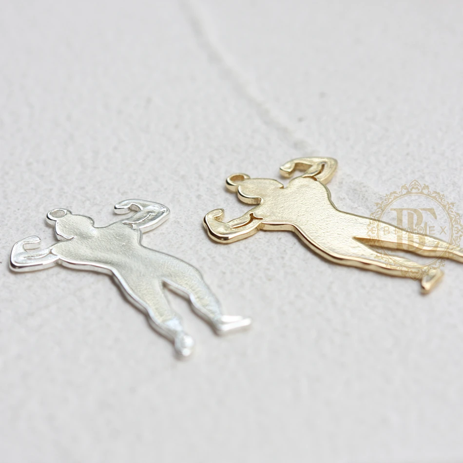 DIY Supply-Solid Brass Finding Gym - Muscle  33x19mm (4679C)