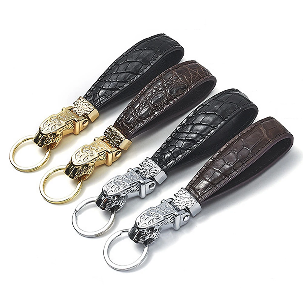 Luxury Car Key Chain Men Women Keychain Leopard for Key Rings Holder Purse Charm Bag Pendant Hand Braided Rope Gift Wholesale