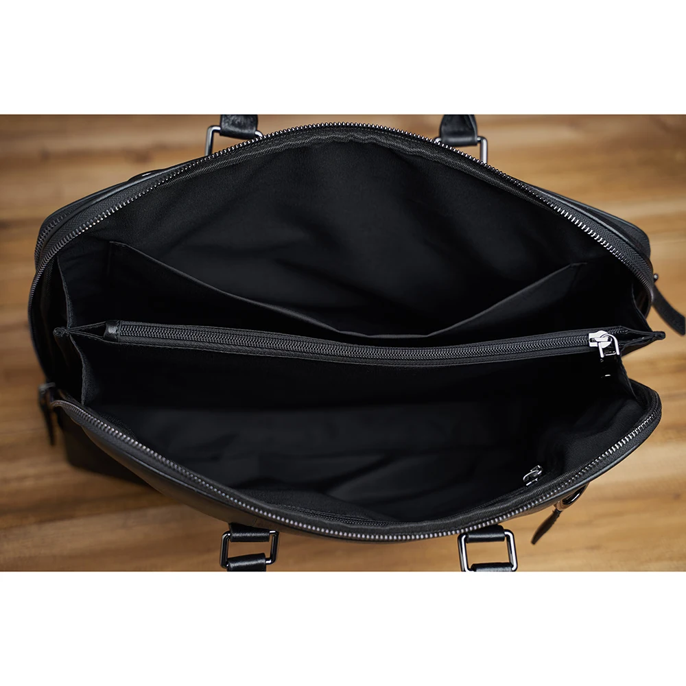 ZRCX Genuine Leather Briefcase Men Bag Business Handbag Male Laptop Shoulder Bags Tote Natural Skin Men Briefcase