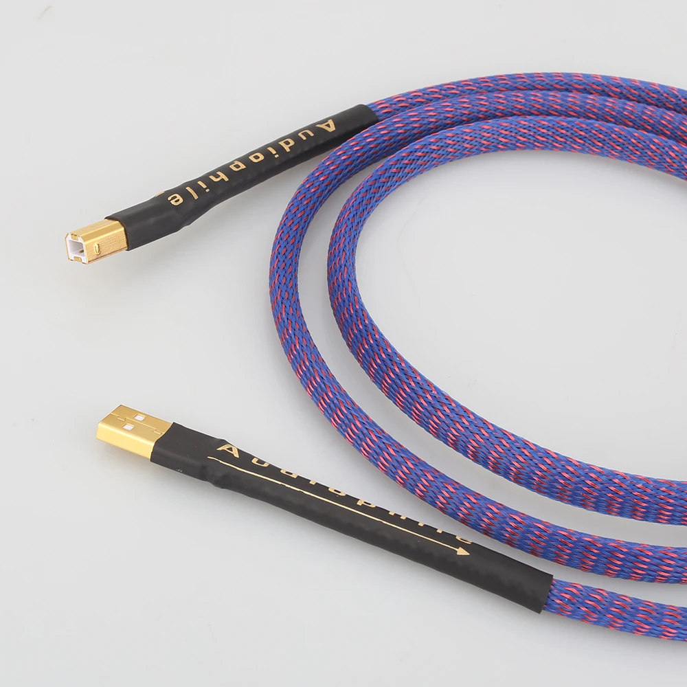 Hifi A53+DW27 Hi-End Copper USB audio cable data USB cable DAC USB cable A-B usb cable