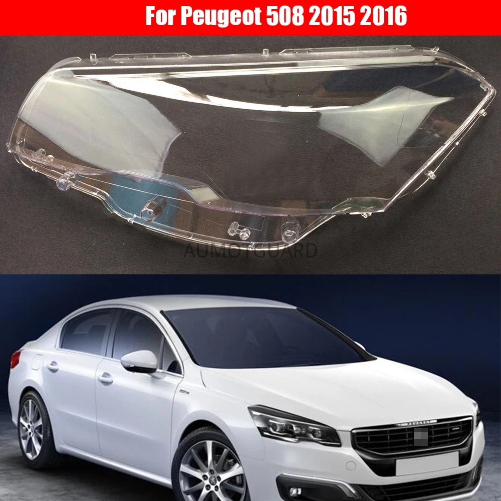 

Car Headlight Cover For Peugeot 508 2015 2016 Headlamp Lens Car Replacement Front Auto Shell Cover