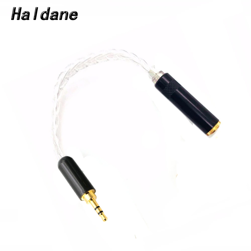 

Haldane HIFI 2.5mm Stereo 3pin Male to 3.5mm Stereo 3pin Female Hi-End Audio Adapter 8 Cores 7N OCC Silver Plated Cable