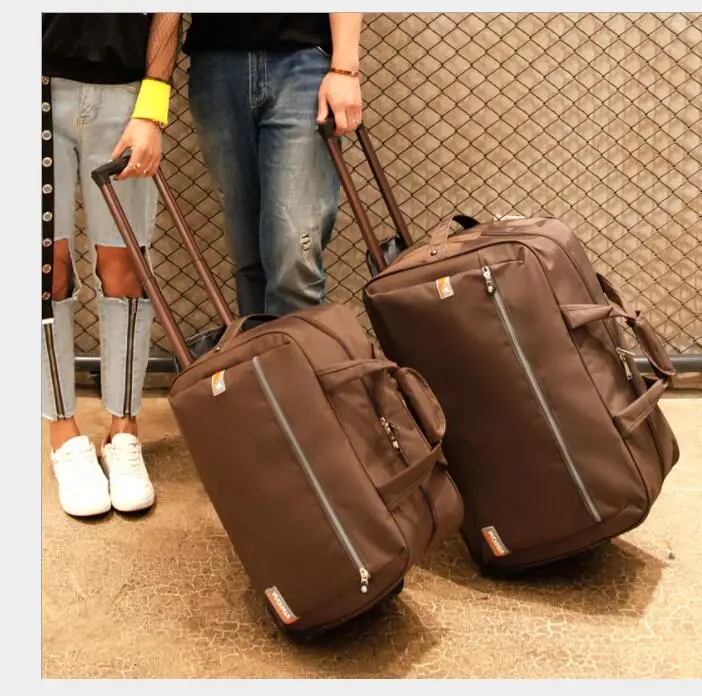 Sac à Bagages de Voyage pour Homme, Valise Oxford à Roulettes, Bagage à Main