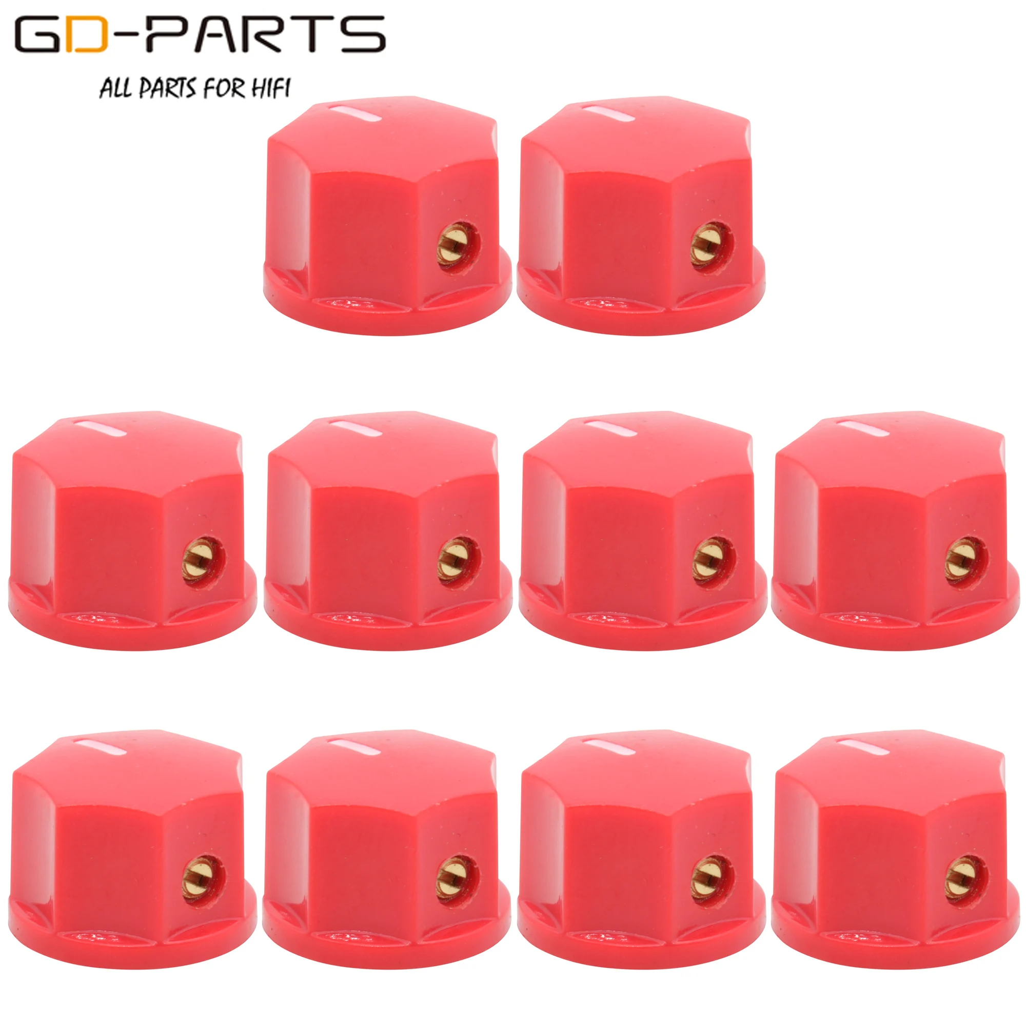 15x10mm Weiß ABS Kunststoff set Pointer Rotary Knob für Gitarre AMP effekt Pedal Stomp Box Overdrive Radio lautsprecher, 1/4 \