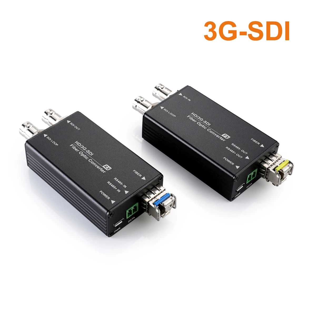 Mini SDI Extender, 3G SDI, HD SDI Over Fiber Optic Media Converters, Singlemode Fiber up 20Km (12.4mi),LC,Broadcast High Quality