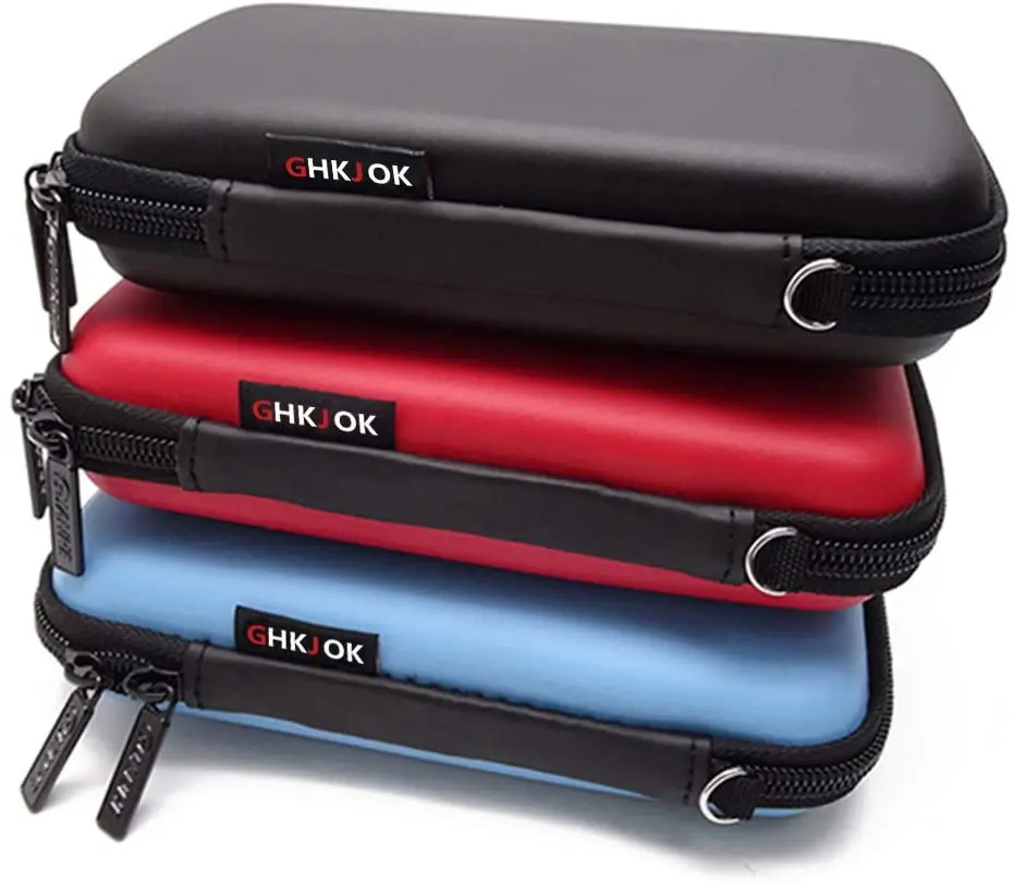 GHKJOK قرص صلب حقيبة حمل صدمات محرك الأقراص المحمولة سستة حقيبة القرص الصلب لبنك الطاقة ، كابل يو اس بي منتج إليكتروني