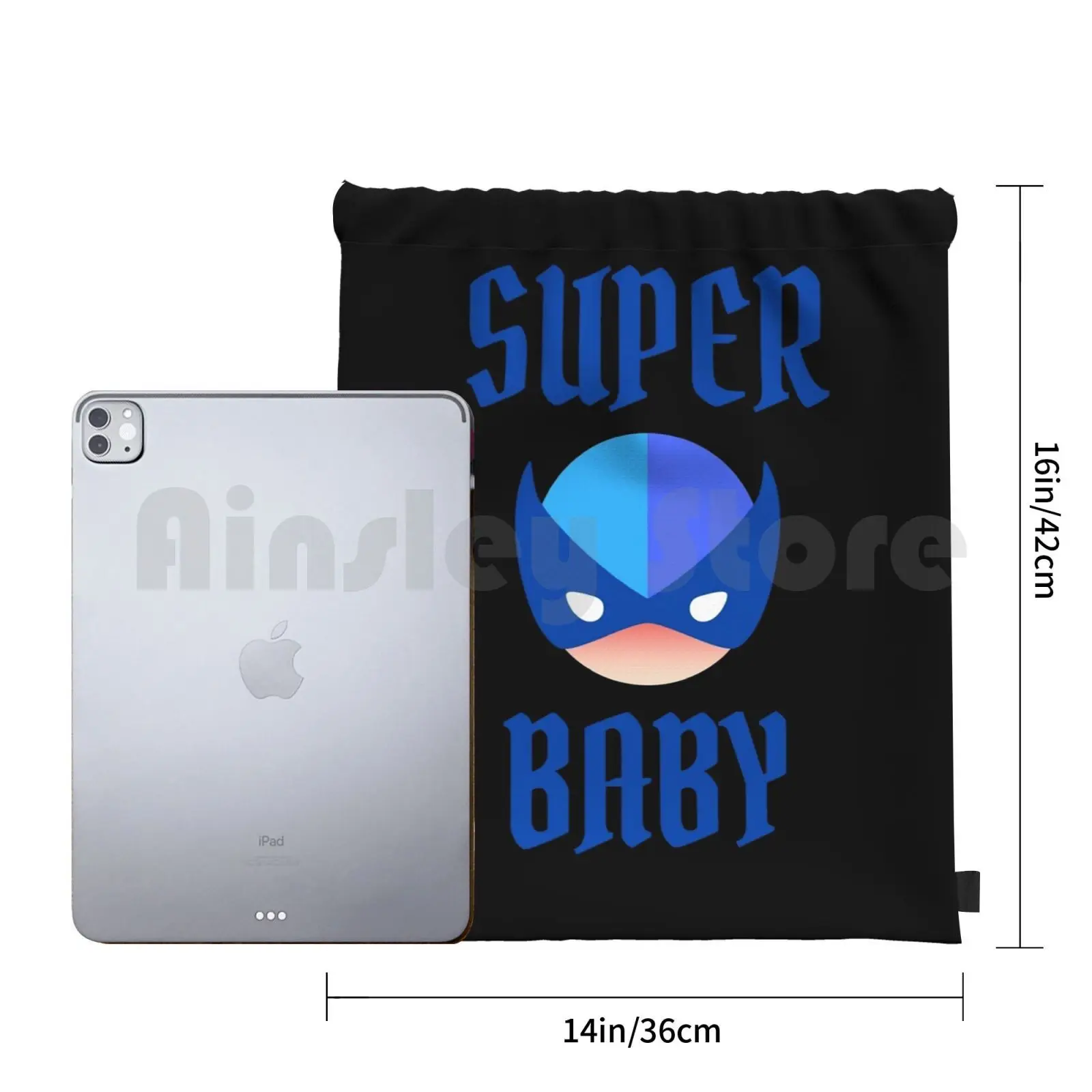 حقيبة ظهر سوبر بيبي برباط حقيبة رياضية مقاومة للماء Zookla Baby Superbaby Super Baby Super Boy Baby Boy Baby Girl