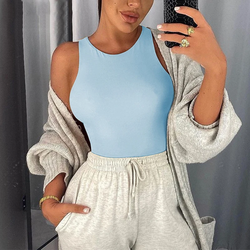 Body cotton Tops Streetwear White Bodysuits suit clothes catsuit size O Neck Summer Sleeveless Sexy Bodysuit Women Off Shoulder