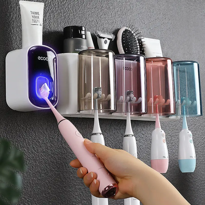 

Xiaomi ecoco Toothbrush rack hole free mouthwash cup toothbrush cup toilet wall mounted toothpaste storage box set