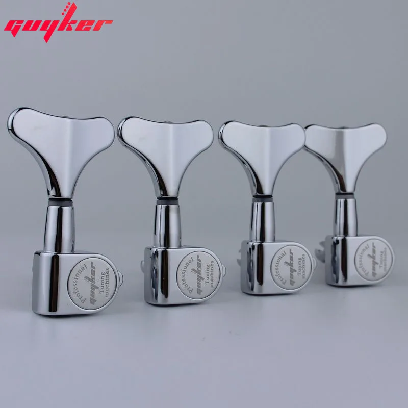 GUYKER Headstock Sealed Bass Tuners Machine Heads Chrome