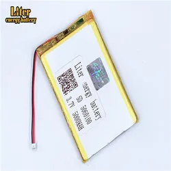 1.5MM 2pin connector 5060100 3.7V 5000mAh e-books GPS PDA Car recorder Recreational machines Li-polymer battery  Li-po battery