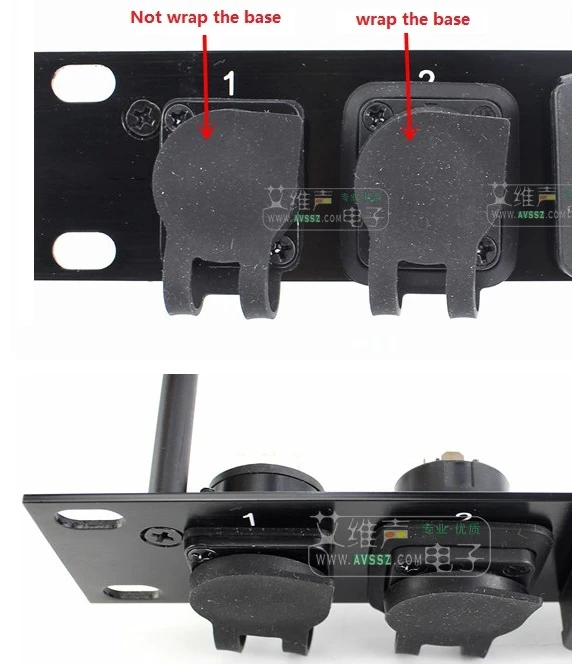 คุณภาพสูง D-ประเภทฝุ่นป้องกันฝุ่นกันน้ำสำหรับ VGA BNC USB RJ45 RJ11แจ็ค3.5/6.35 RCA XLR Cannon ซ็อกเก็ต