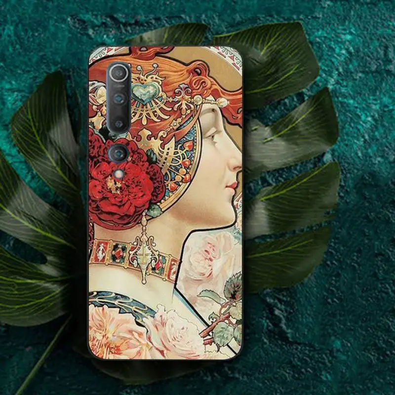 MaiYaCa art poster ALPHONSE MUCHA Phone Case For Redmi Note 7 8 5 9 pro 8T Xiaomi mi 4X 5plus 6 7A 8