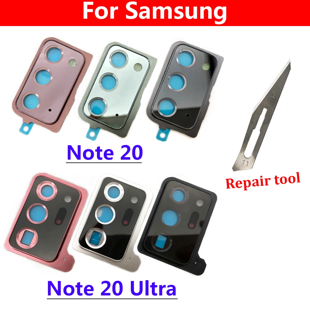 Housing Back Rear Camera Glass Lens With Cover Frame Holder For Samsung Note 20 / Note 20 Ultra / Note 10 Plus / Note 10 Lite