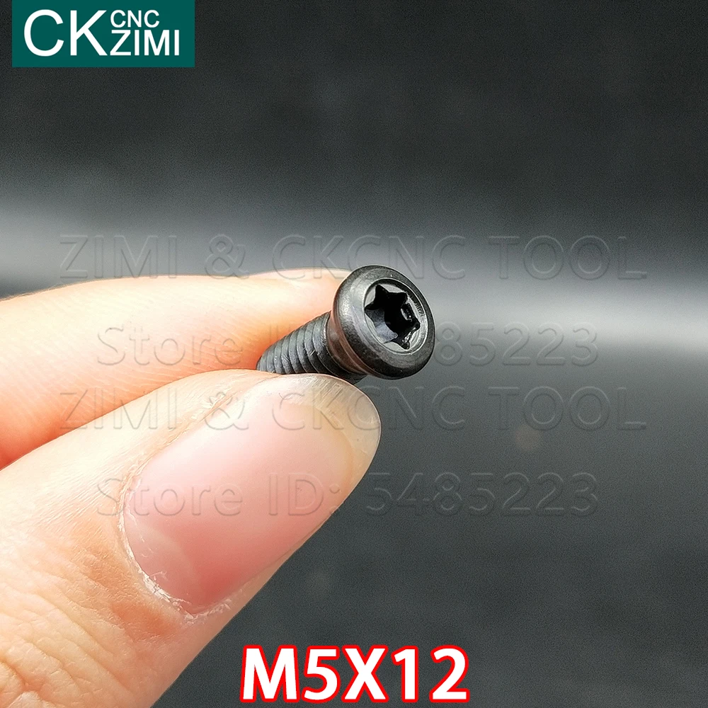 M5*12 mm M5X12 Screw CNC Insert Torx Screw for Replaces Carbide Insert CNC Lathe Tools Cutter Toolholder Accessories Lathe Tools