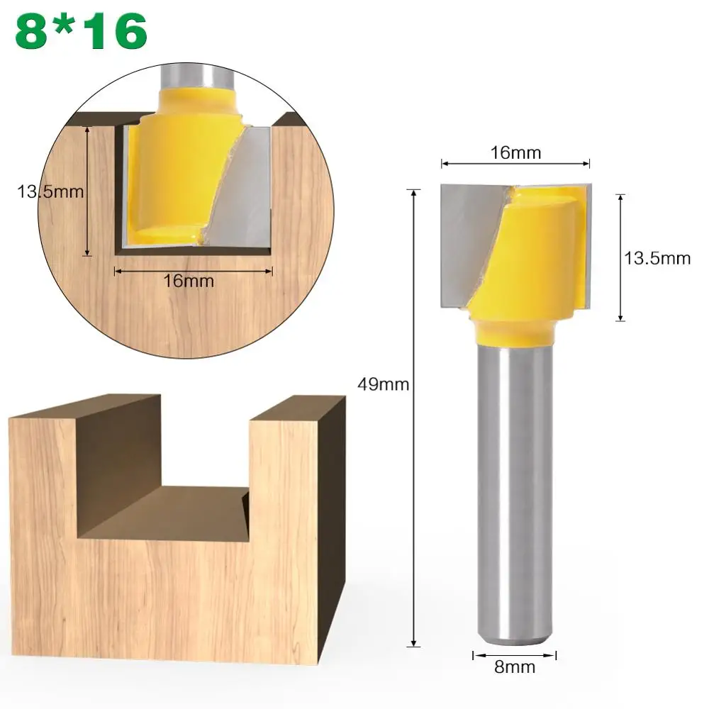 1pc 8 millimetri Pulizia del fondo Incisione Bit in metallo duro router bit Lavorazione Del Legno Utensili CNC fresa fresa per legno