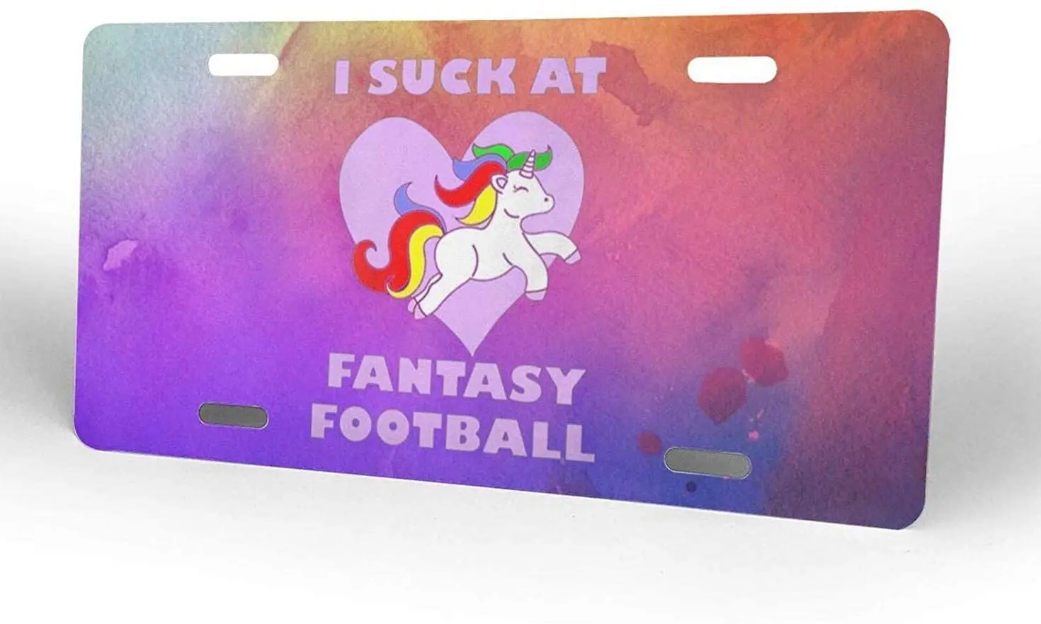 yunsu I Suck at Fantasy Football License Plate,car Decor Personalise Tag,Novelty Car Front License Plate Metal Aluminum Car