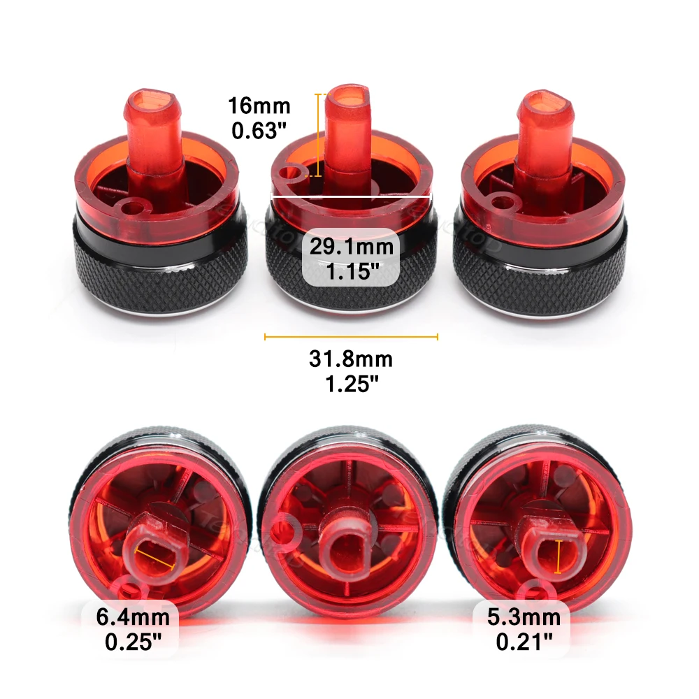 3 Pieces/Set Fit For Peugeot 206 207 2006-2011 Air Conditioning AC Knobs Switch Heat Control Buttons Car Mouldings