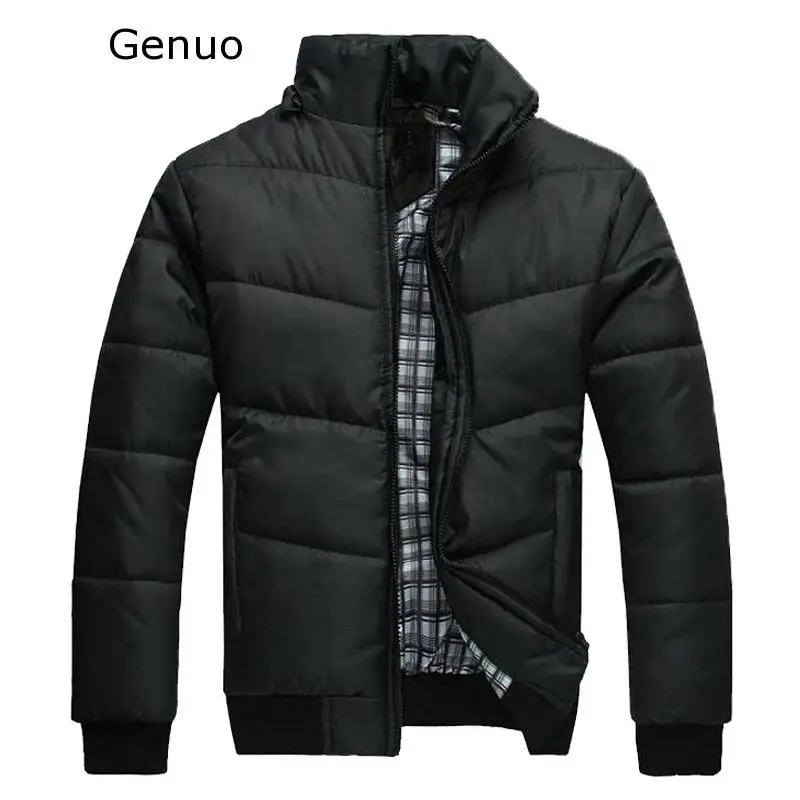 Genuo Neue Herren Windbreaker Business Baumwolle Hoodies Winter Marke Männer 2020 Jacke Beiläufige Dünne Baumwolle Mit Kapuze Parkas Big Größe M-4XL