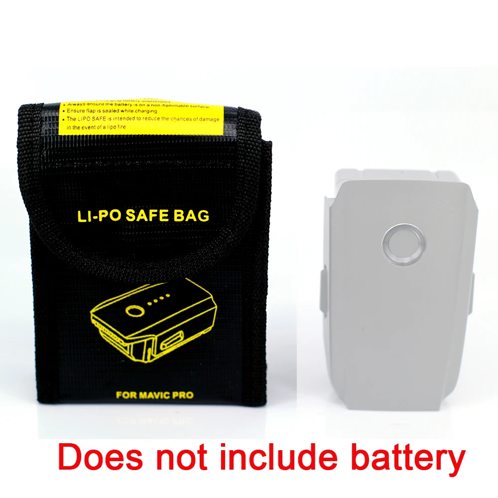 LIPO Safe Bag for 3pcs Battery Mini Storage Bag Heat Resistance Explosion Proof Radiation Protection for DJI Mavic 2 PRO & ZOOM