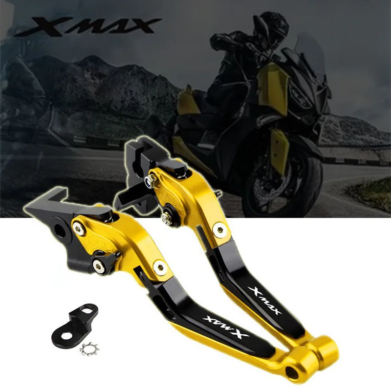 scooter accessories folding extendable brake levers With parking function Fit For XMAX 250 300 125 400 X-MAX 250 300 400