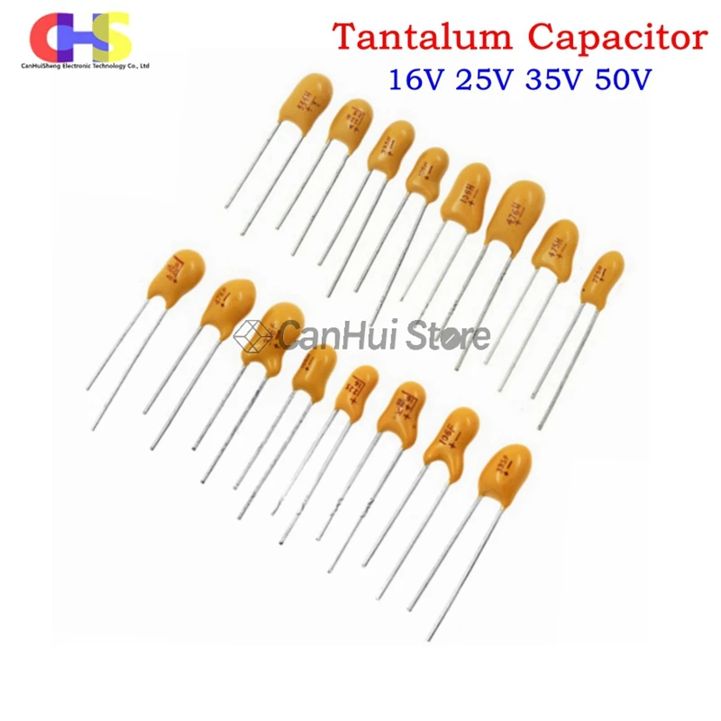 10 Buah Kapasitor DIP Tantalum 16V 25V 35V 50V 0.1UF 1UF 2.2UF 4.7UF 10UF 22UF 33UF 47UF 100UF 104 224 474 105 225 106 226 476 107