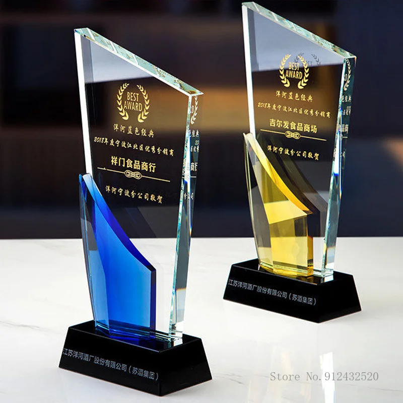 

Customized Crystal Trophy, Color Printing as a Prize, Sports Movie Award, Delivery on a Commemorative, Home Decoration