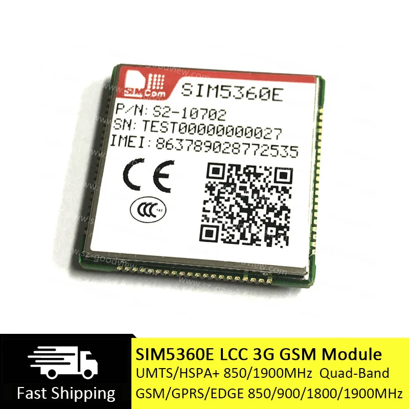 

SIM5360E SMT Type 3G WCDMA Module SIMCOM SIM5360 100% New Original Quad-Band GSM/GPRS/EDGE 850/900/1800/1900MHz