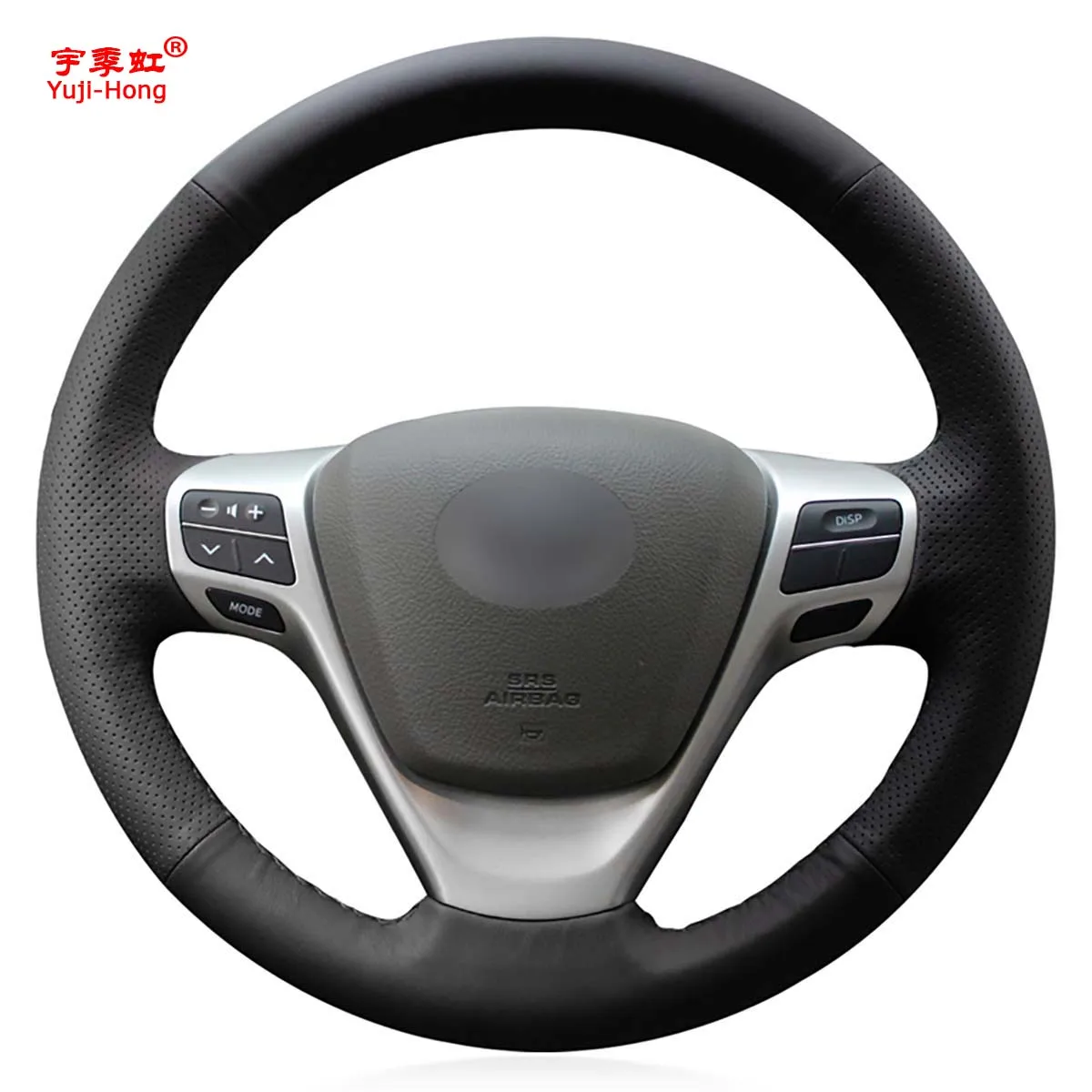 

Black Genuine Cow Leather Car Steering Wheel Cover Case for Toyota Verso EZ Avensis 2009-2015 Top Layer Cow Leather Covers