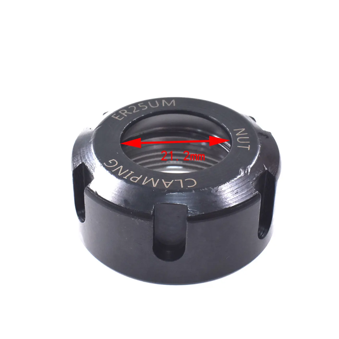 Pouvoir ER25UM Type Collet Clamping Nut for CNC Milling Chuck Holder Black NEW