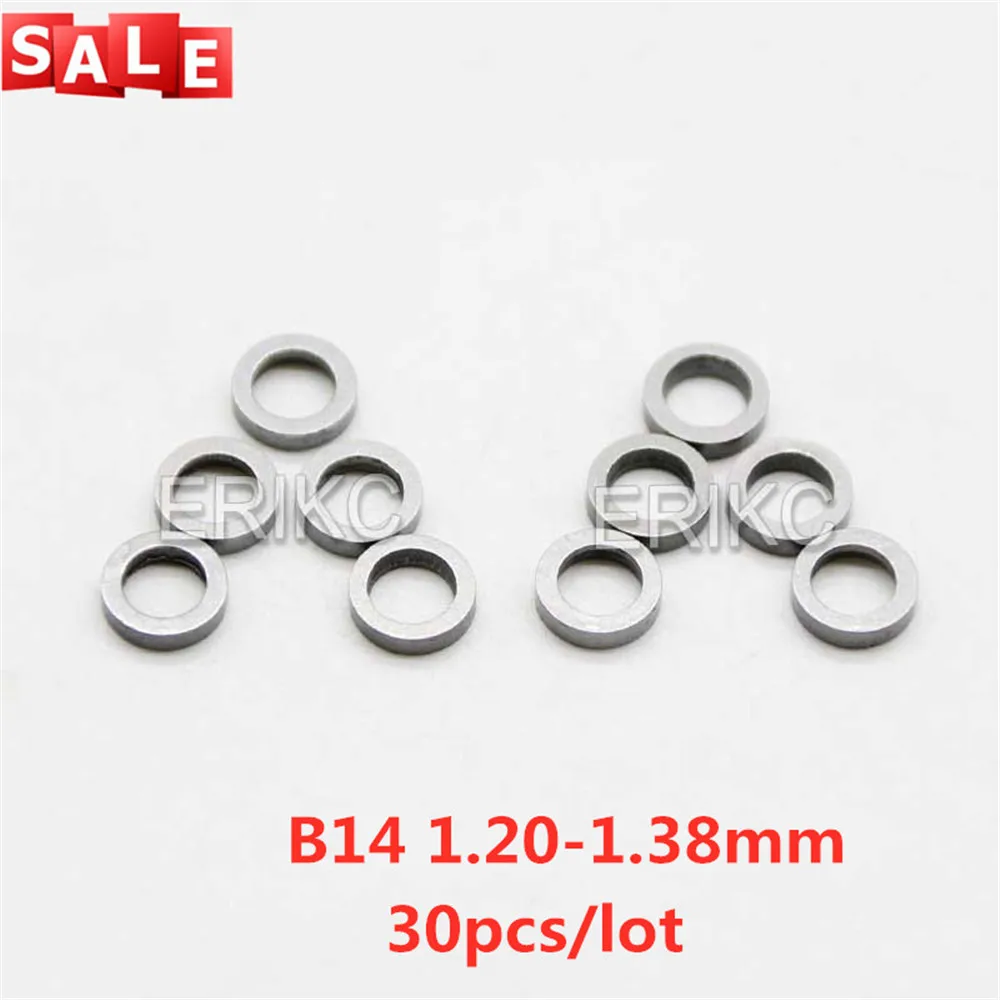 ERIKC 30PCS/Lot B14 SIZE 1.20 MM-1.38MM Injector Washer Shim Adjusting Washers Shims Gasket Repair Kit