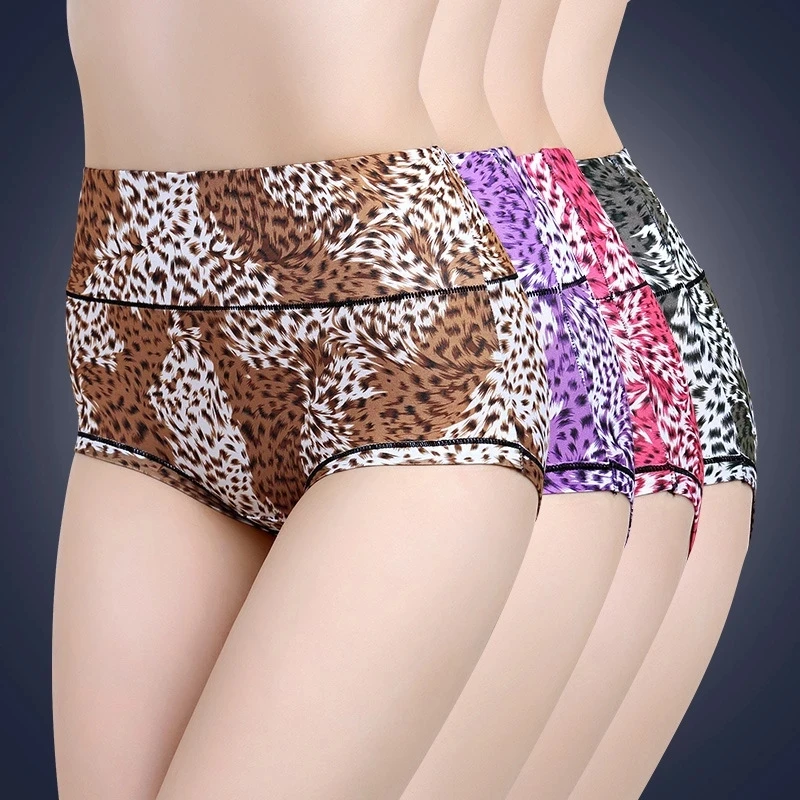 Sexy Lingeries Women Briefs Modal Soft Plus Size 6XL Dot Circle Leopard Printing Underwears Intimates Lady Panties