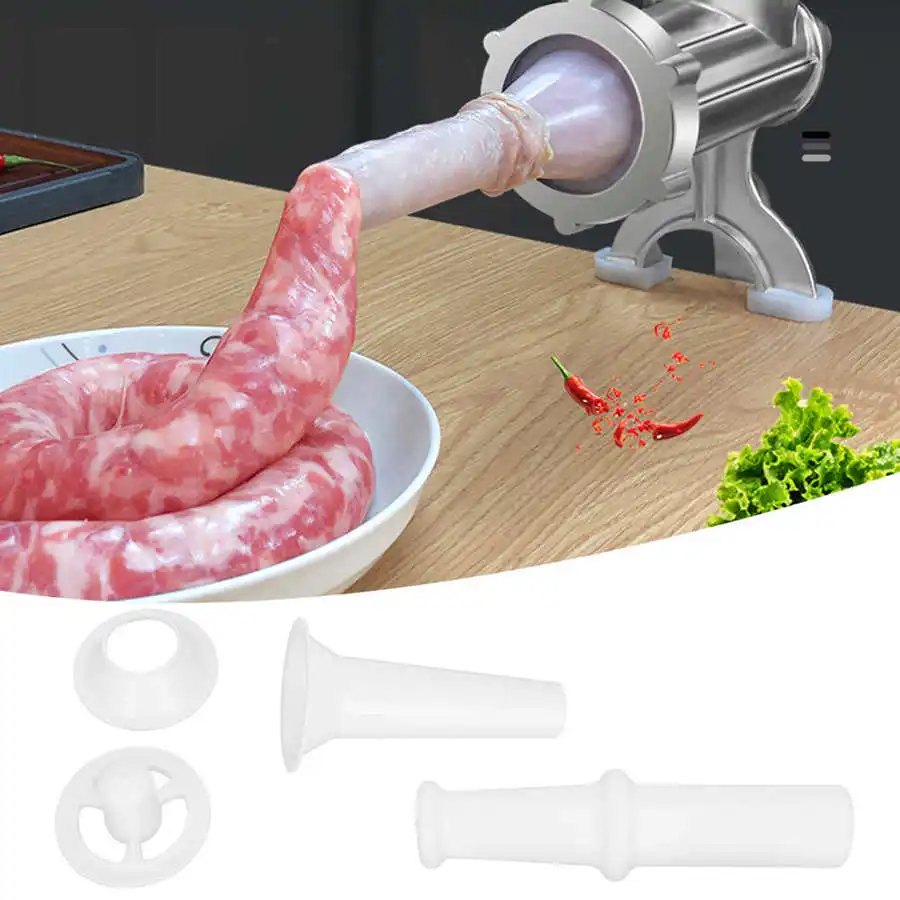 Food Pusher Sausage Filling Nozzle Kubbe Attachment for 7# Universal Meat Grinder Sausage Nozzle Outlet