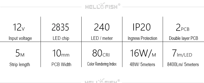 2835 LED Strip SMD 1200 LED Chip 12V LED Flexible PCB Light LED Backlight Strip LED Tape 240 LED/m White/Warm White