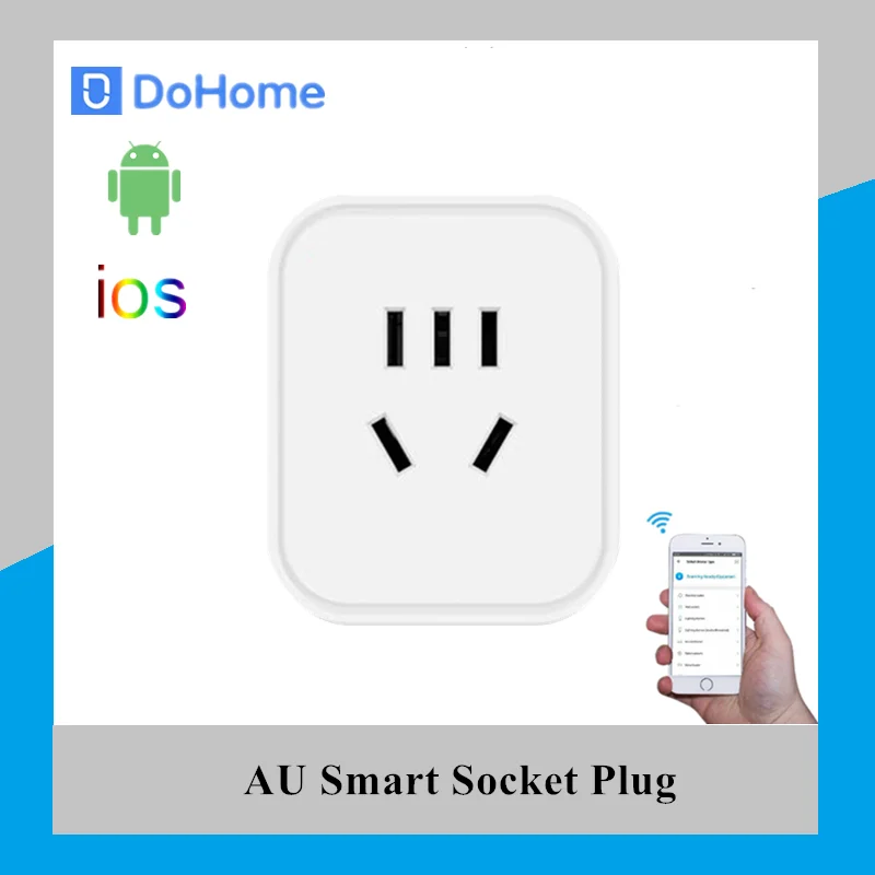 Dohome AU Smart Socket Plug Support Siri WiFi Basic Wireless Remote Socket Adaptor Timer Switch WiFi App Voice Control