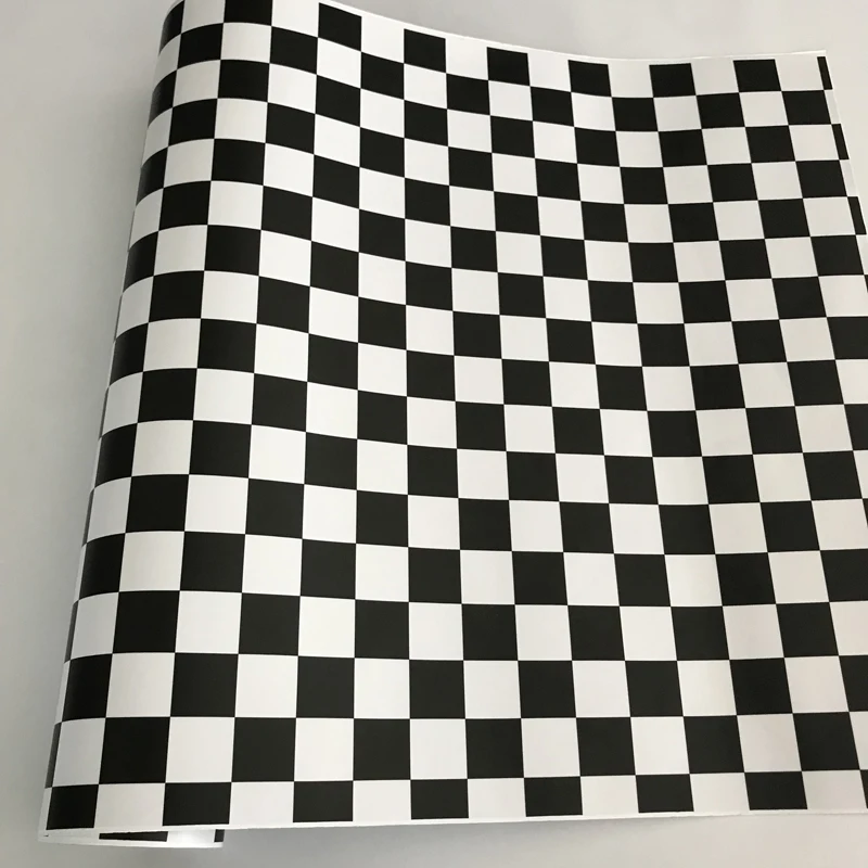 

50cmx300cm Black White Grid Camouflage Vinyl Film Racing Motor Sport Checkered Flag Sticker Decal Car Motorcycle Scooter Wrap